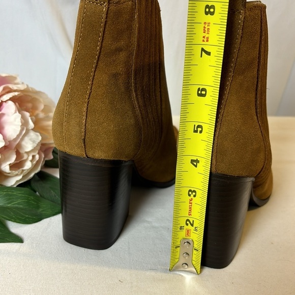 Marc Fisher Maree Brown Suede Leather Block Heel Pointed Toe Bootie Sz 8.5 NEW - Picture 6 of 8